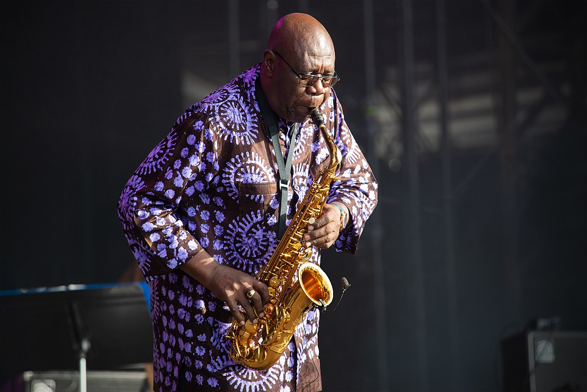 Concert de Manu Dibango au festival Les Escales, Saint-Nazaire, juillet 2019.